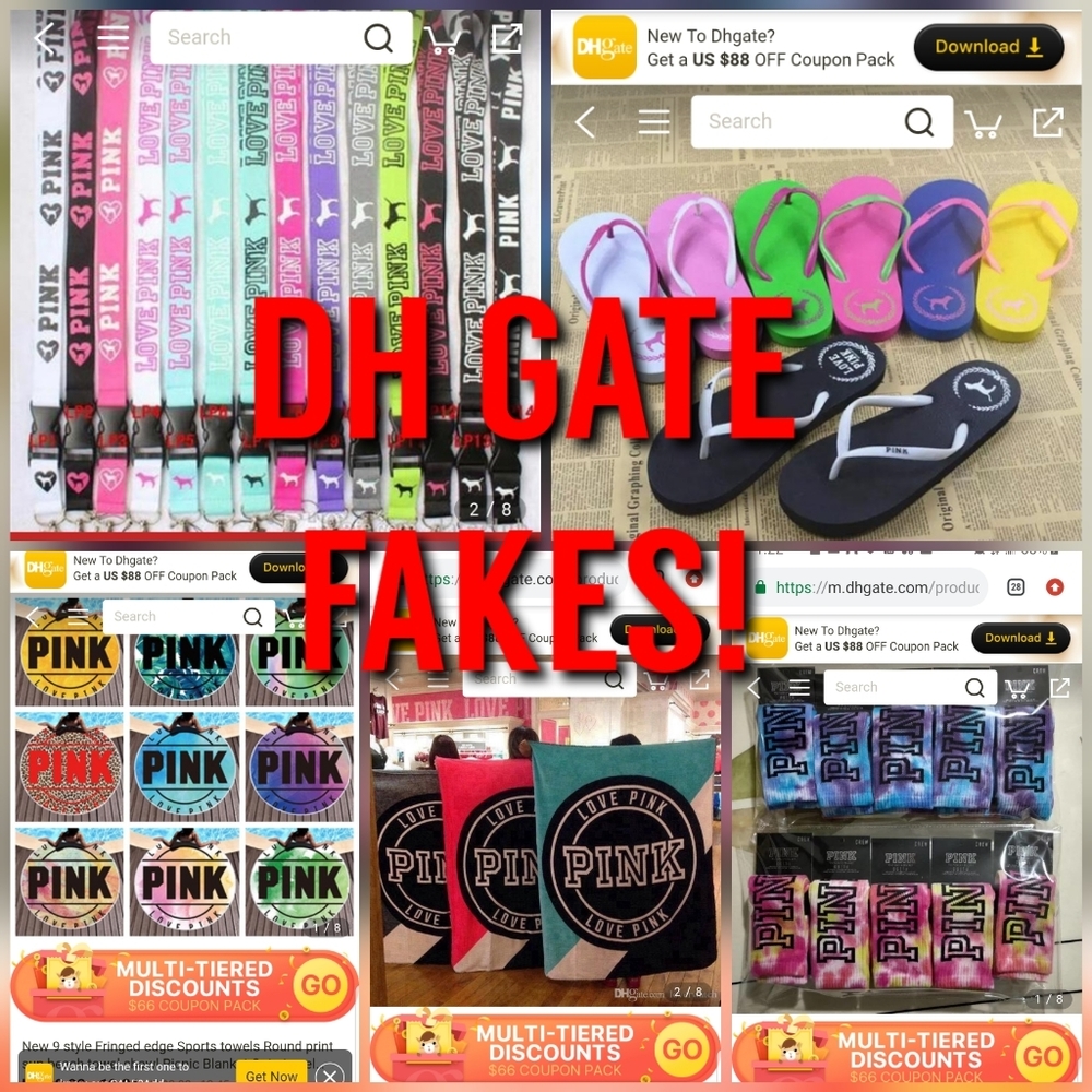 🚫FAKE VS PINK SOCKS🚫 BUYER BEWARE! - Picture 10 of 15